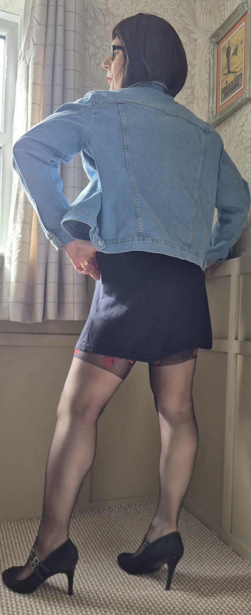 Mature Crossdresser in  a little black dress  #3