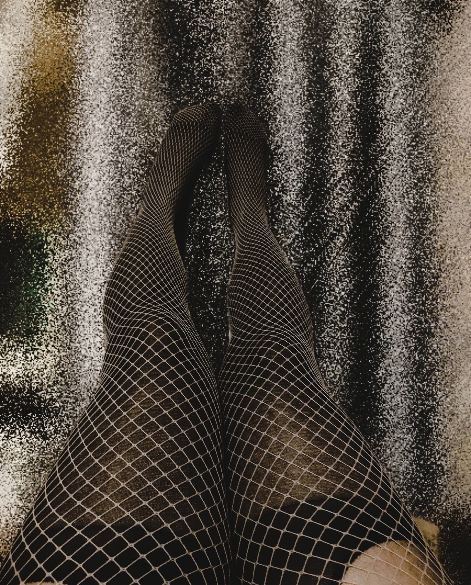 My legs are in stockings and a fishnet #13