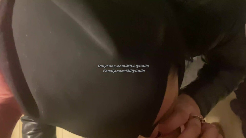 Batman Mask Blowjob on the Stairs – Cum on My Mouth & Mask #4