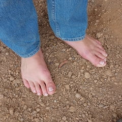 Dirty man feet