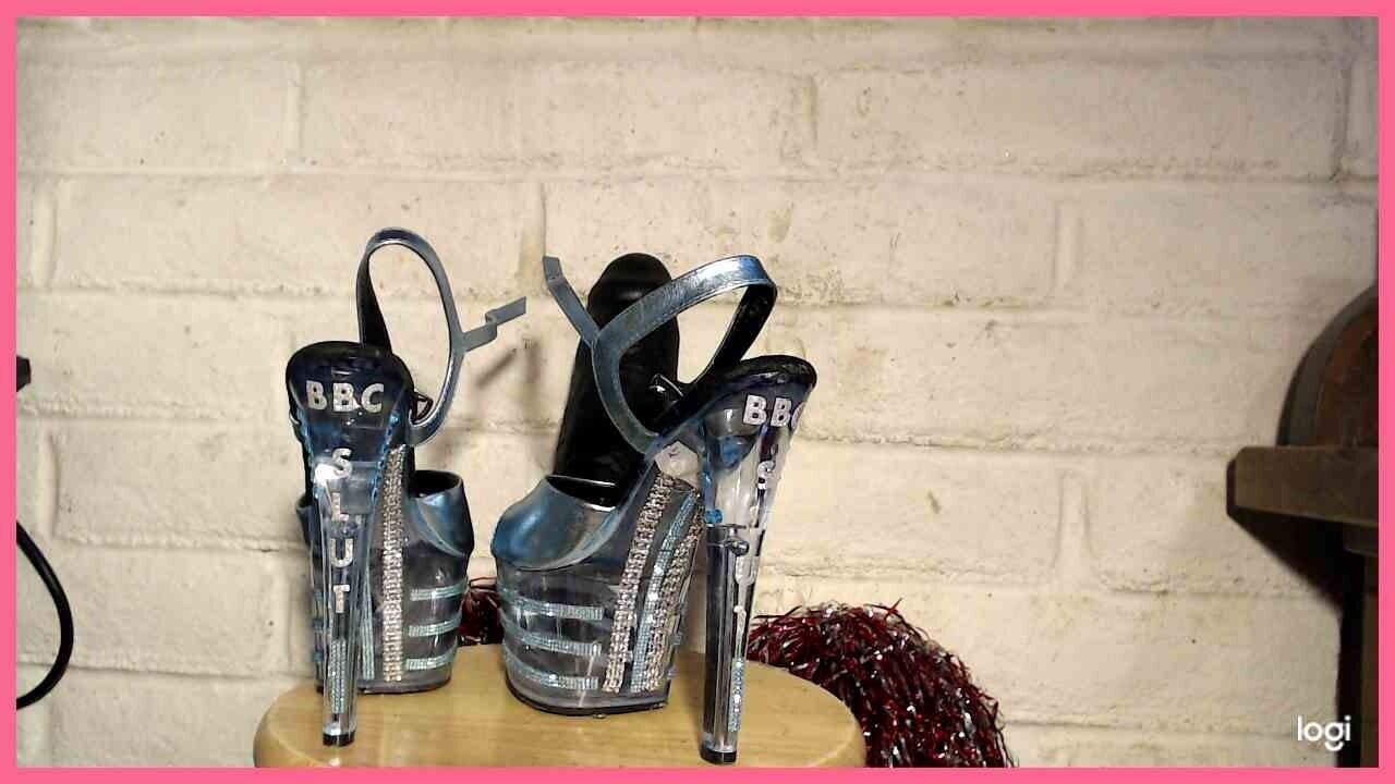 9inch BBC SLUT platform stiletto heels worn to tease BBCs. #6