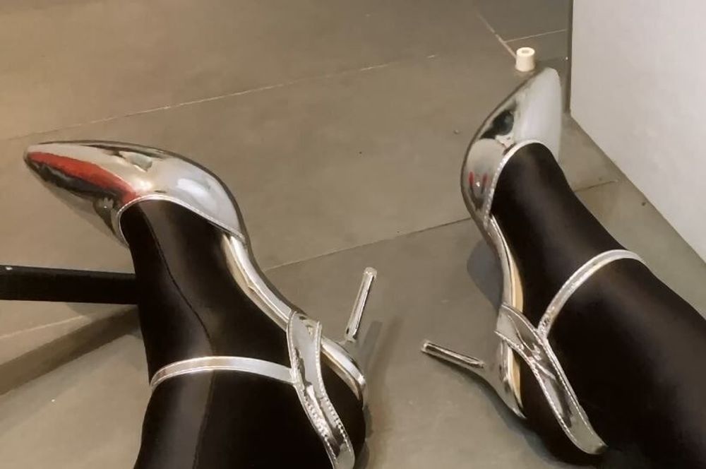 Silver Heels, Black Spandex #3