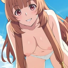 Raphtalia flashing in nature (The Rising of the Shield Hero)