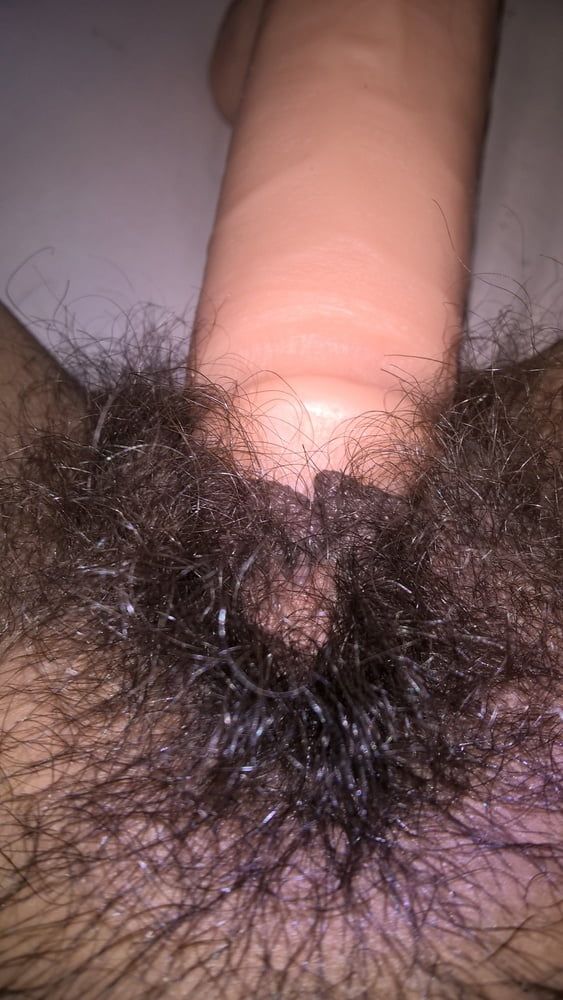 Hairy Mature Wife JoyTwoSex Selfies Big Dildo #3