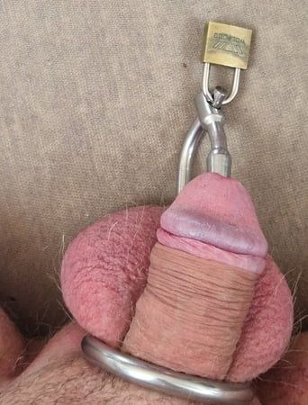 Morning urethral chastity play