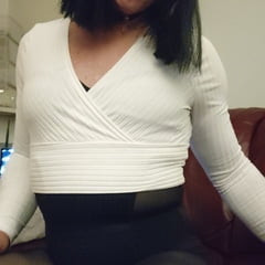 Lisa in white crop top