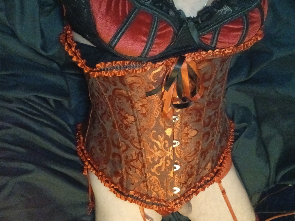 Panties, bra, corset, stockings, and garters belt #17