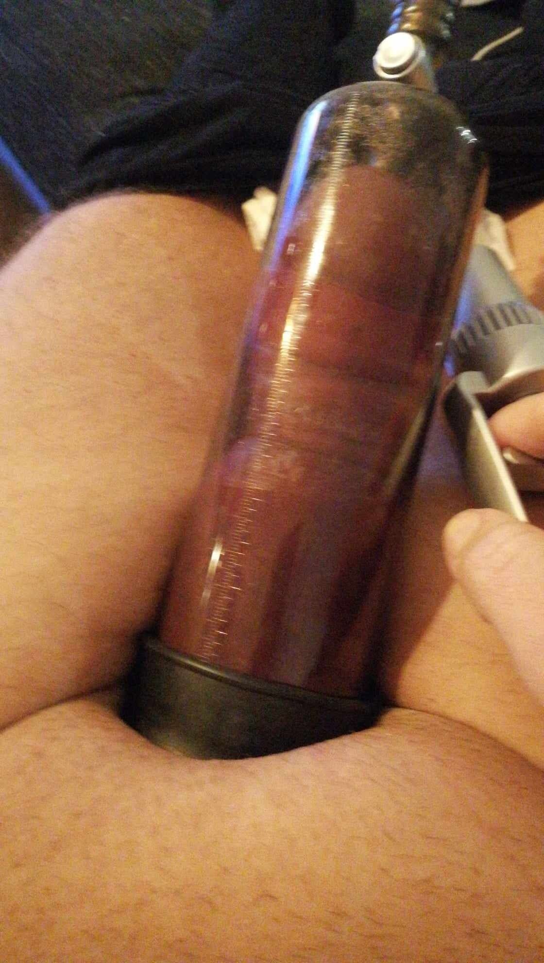 Pumping my cock until it's swollen and thick #4