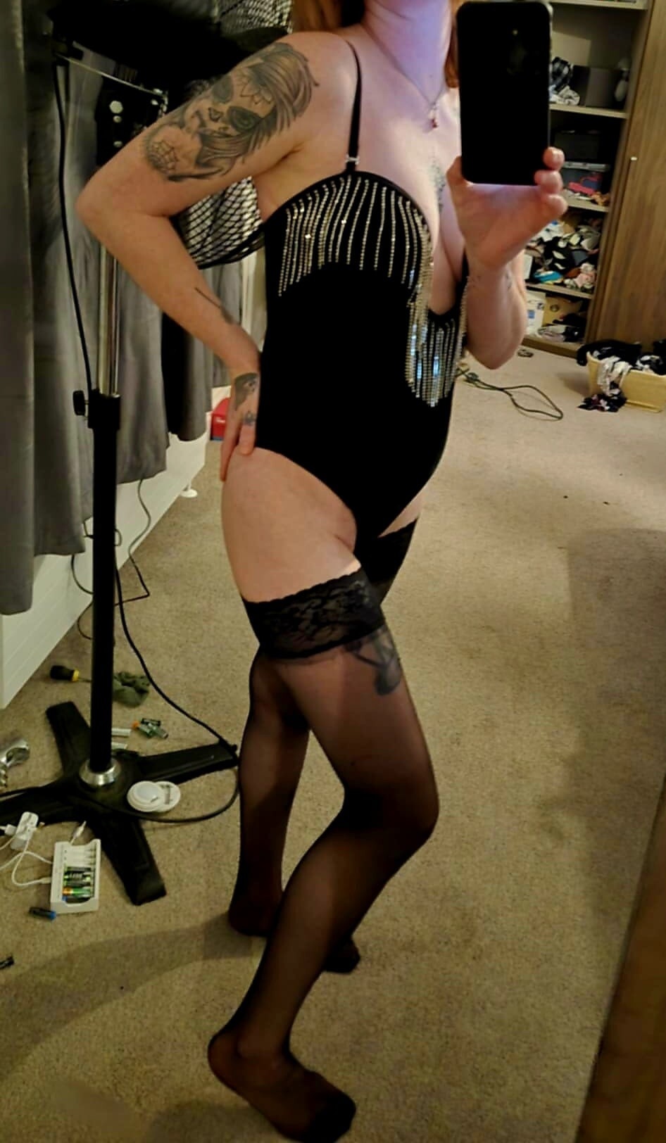 Milf sexy lingerie and playing in the shower  #7