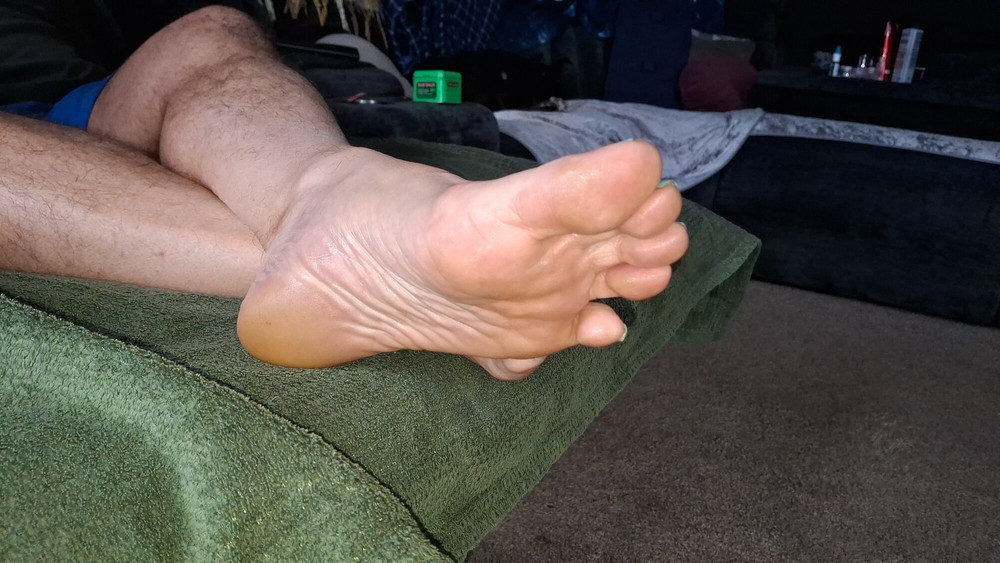 Showing off my painted toes for foot lovers #7