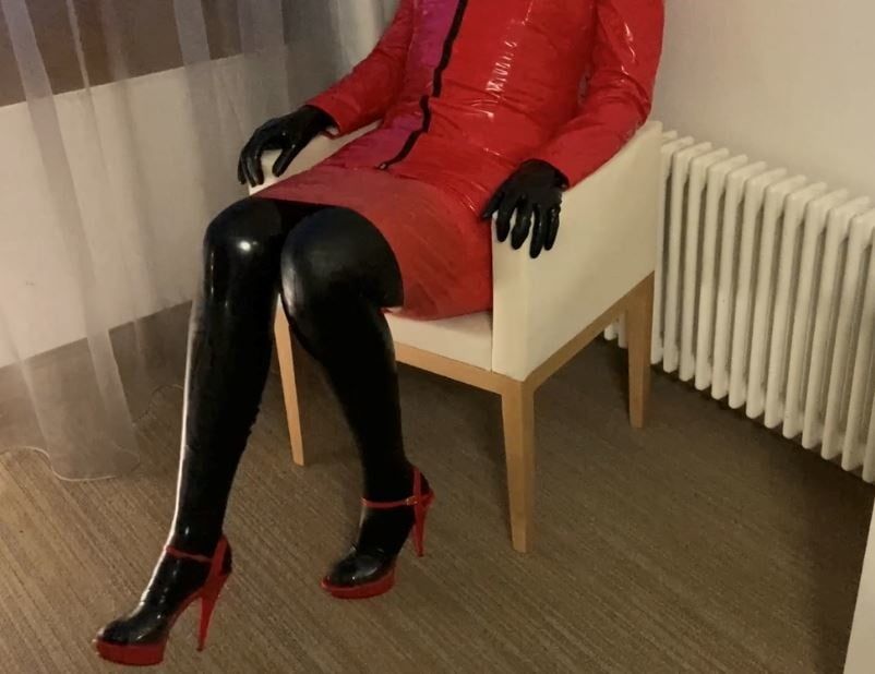 Black and Red Latex Fetish Couple #10