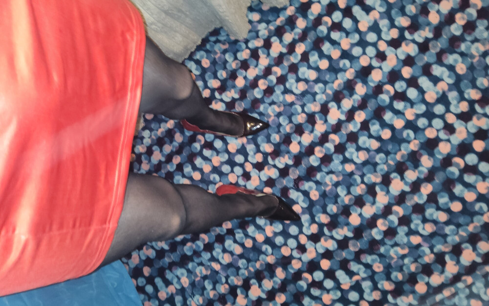Teasing in My Black Pantyhose #9