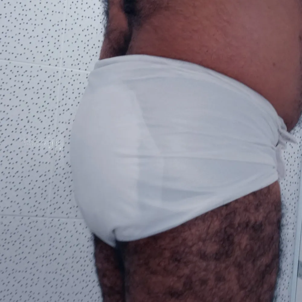 SHOWING WHITE DIAPER IN WORK BATHROOM. #6