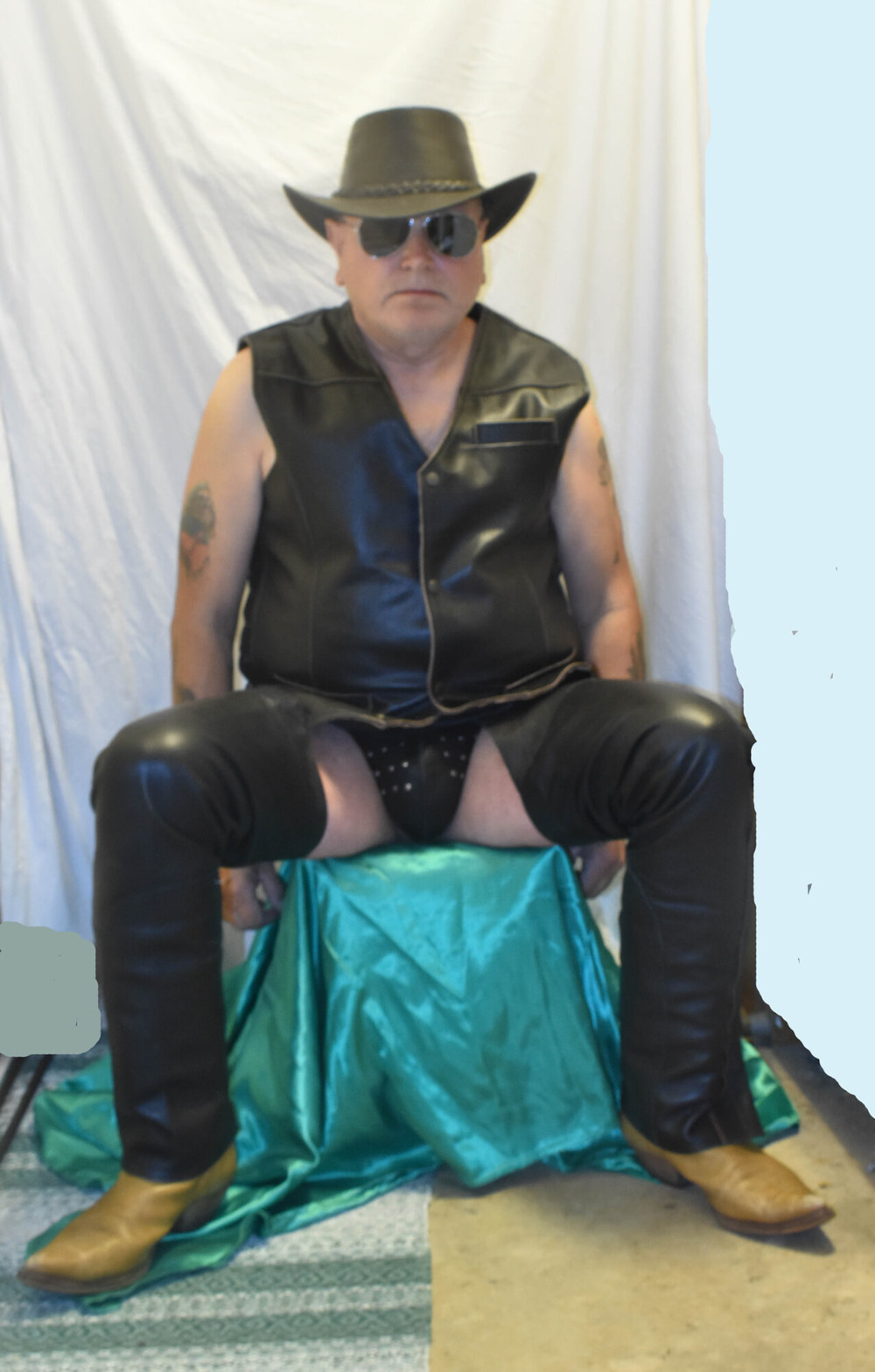 DRESSED IN A TIGHT LEATHER CHAPS. #3