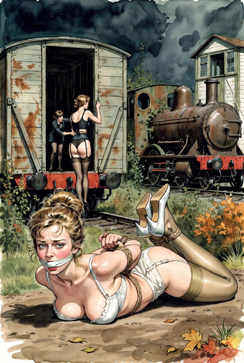 Pixwhores Experimental Enhanced: Stockings in the Railyard 1 #55