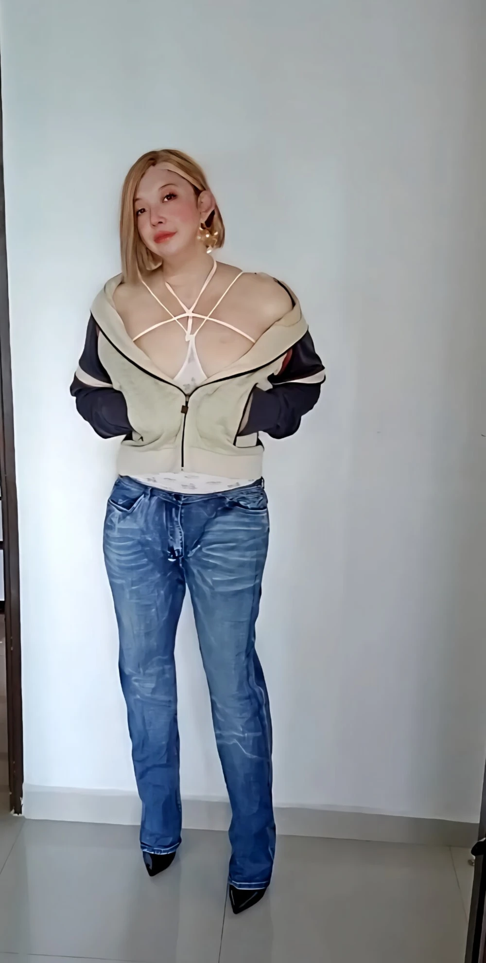 Asian crossdresser husband dress sexy while wife not at home #18