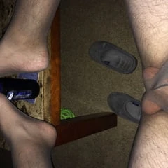 Nylon feet teasing