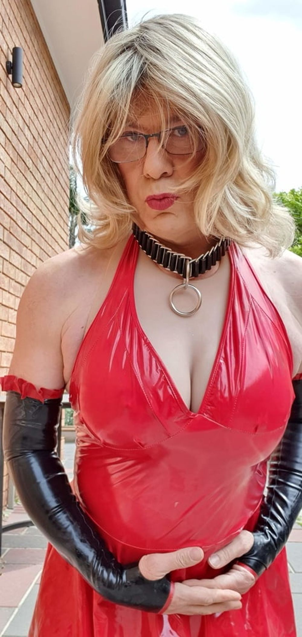 Rachel Latex in Red PVC #31