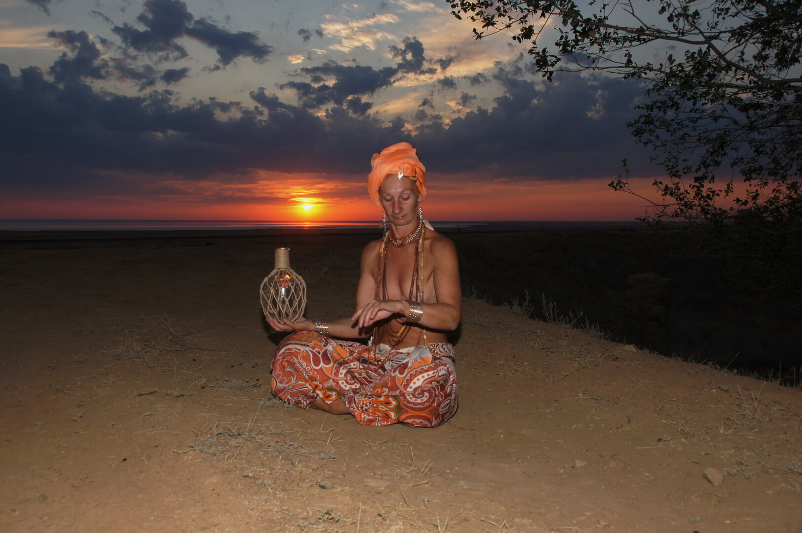 With a jug in the sunsetting sun #31