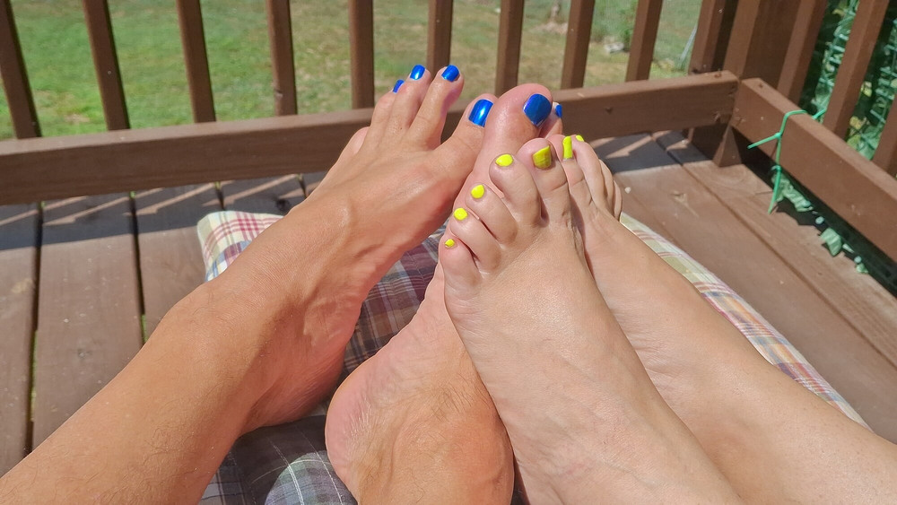 Footsie with oiled feet #5