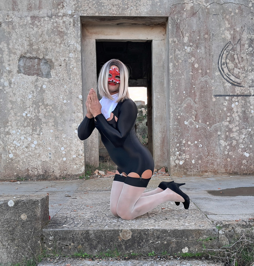 Kinky Perverted Nun in Nylon Stockings and High Heels #48