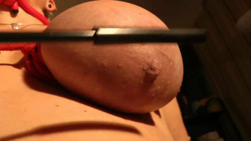 Nipples Spanking in closeup - reward cumshot #13