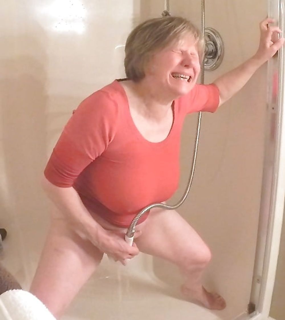 GILF masturbates in wet t-shirt #51