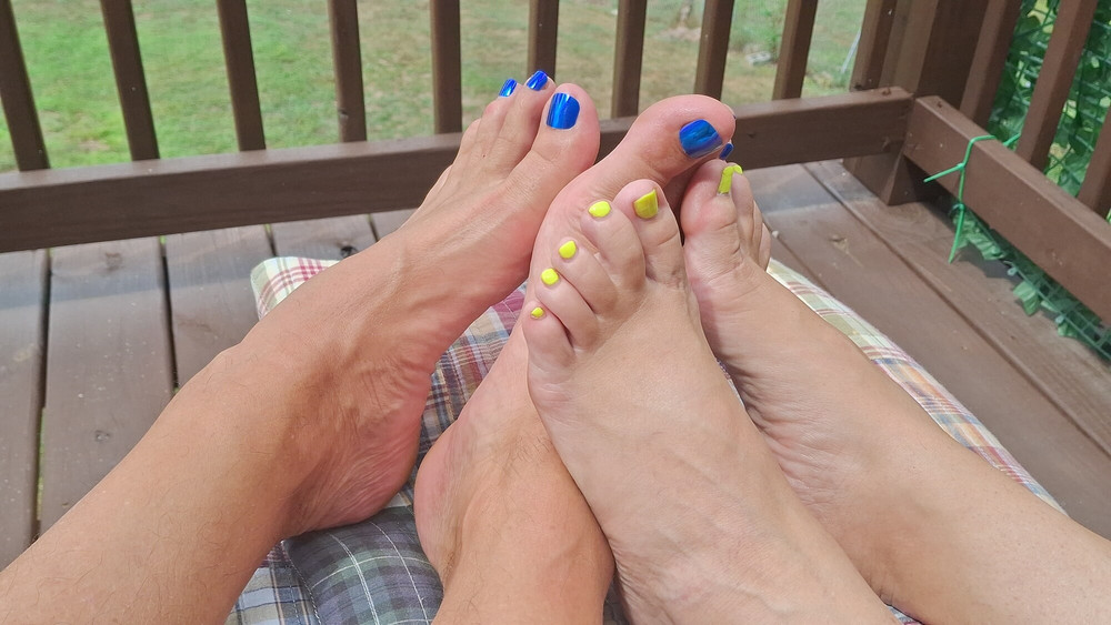 Footsie with oiled feet #10