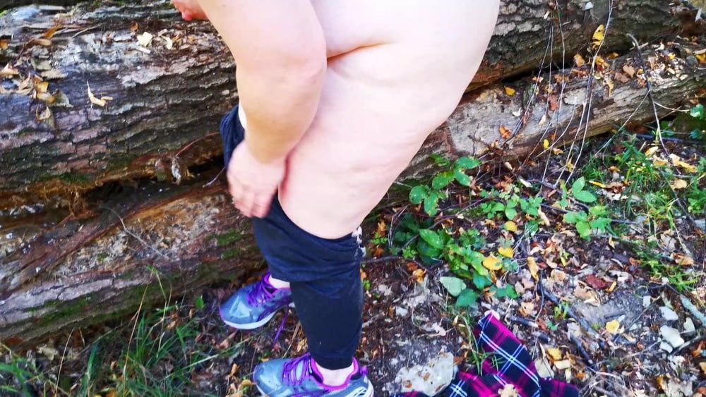 Real naked masturbation  in woods #59