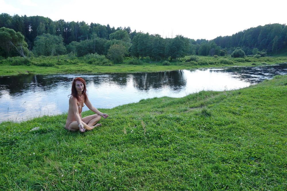 Nude on the beach Derzha-river #40