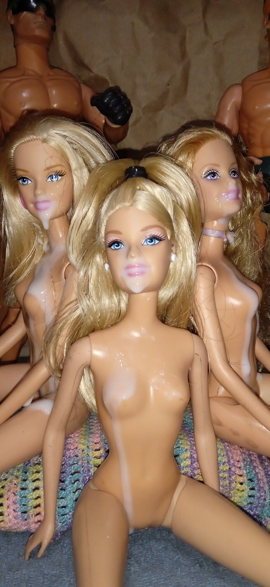 Insatiable blonde barbies in an orgy 