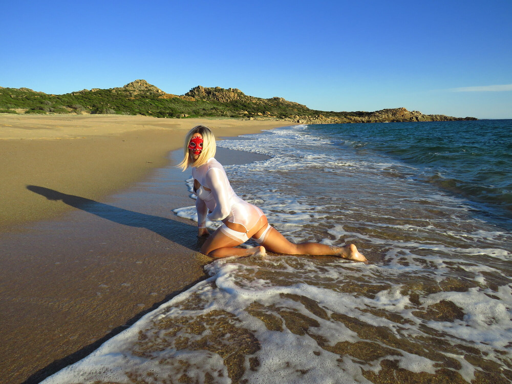 Laura on the beach, erotic photos in sexy lingerie #56