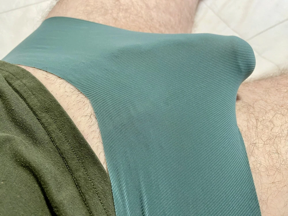 Green panty play  #6
