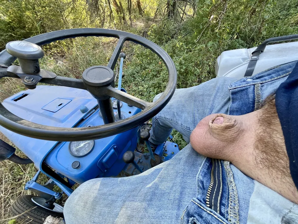 My tiny dick on my tractor #7