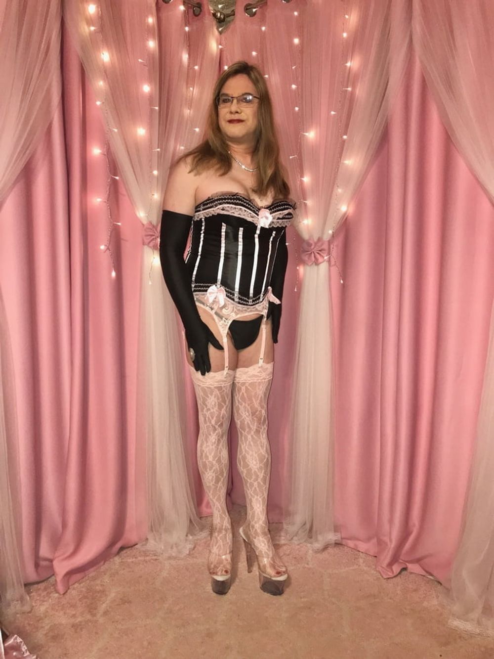 Joanie - Black and Pink Corset #19