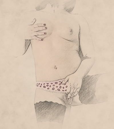 Her body in drawing