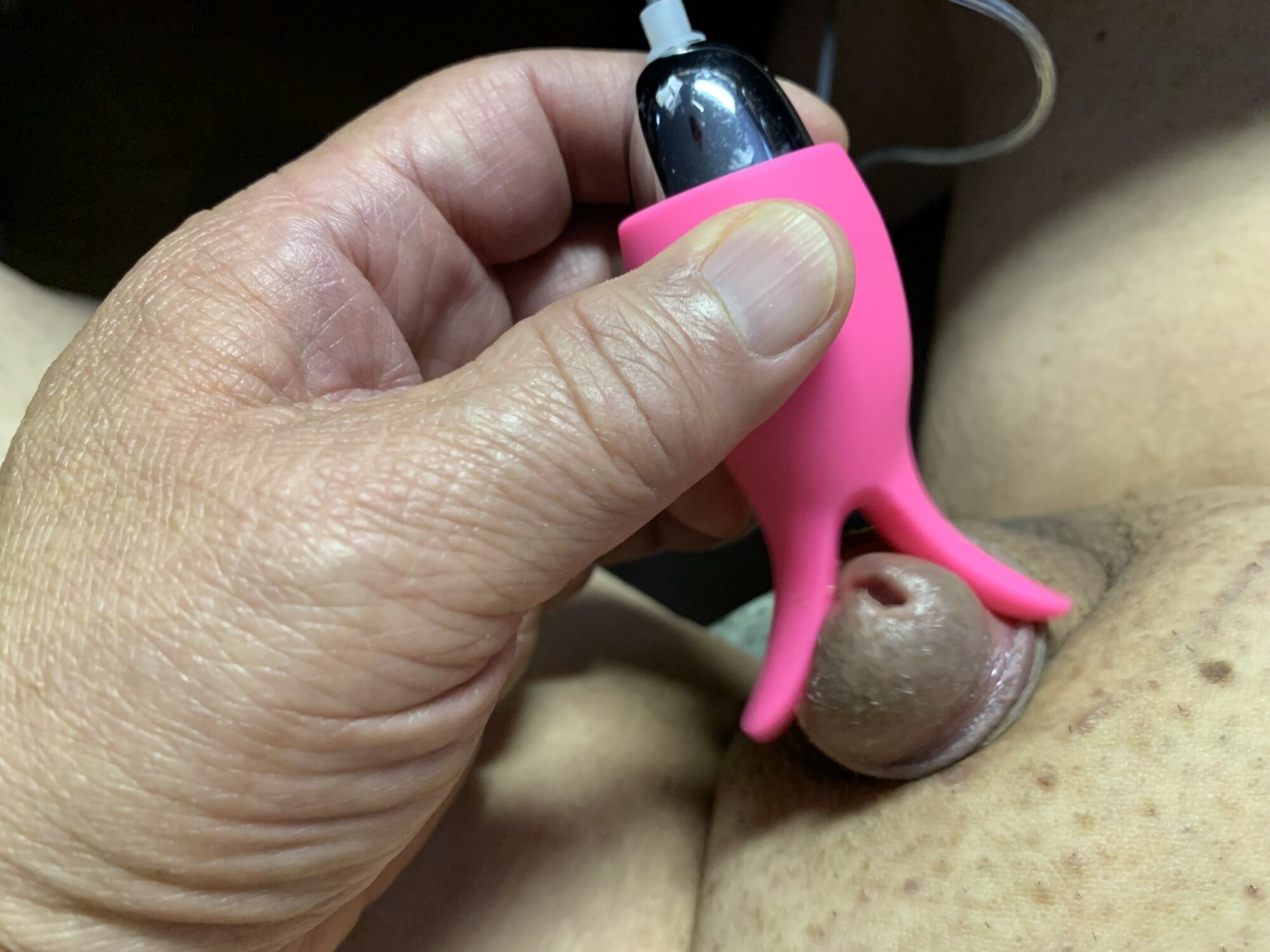 Edging small penis with clit vibrator #10