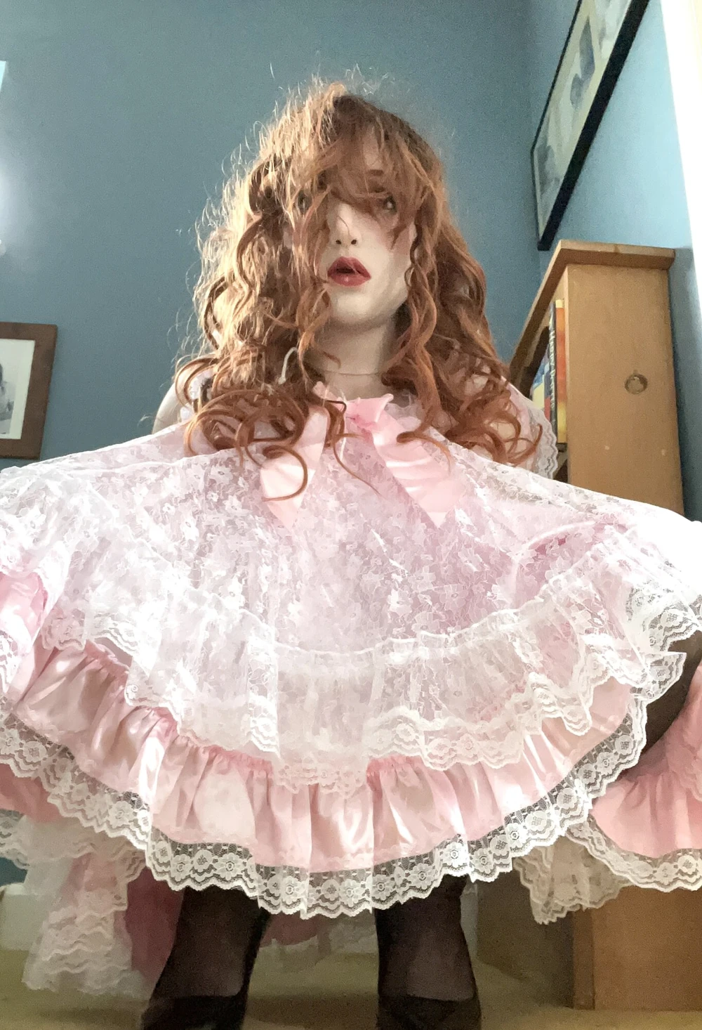 Pink frilly sissy #4