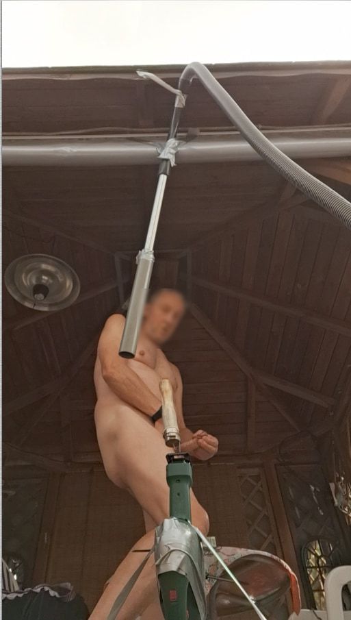 public outdoor exhibitionist vacuumcleaner sucking and dildo #24