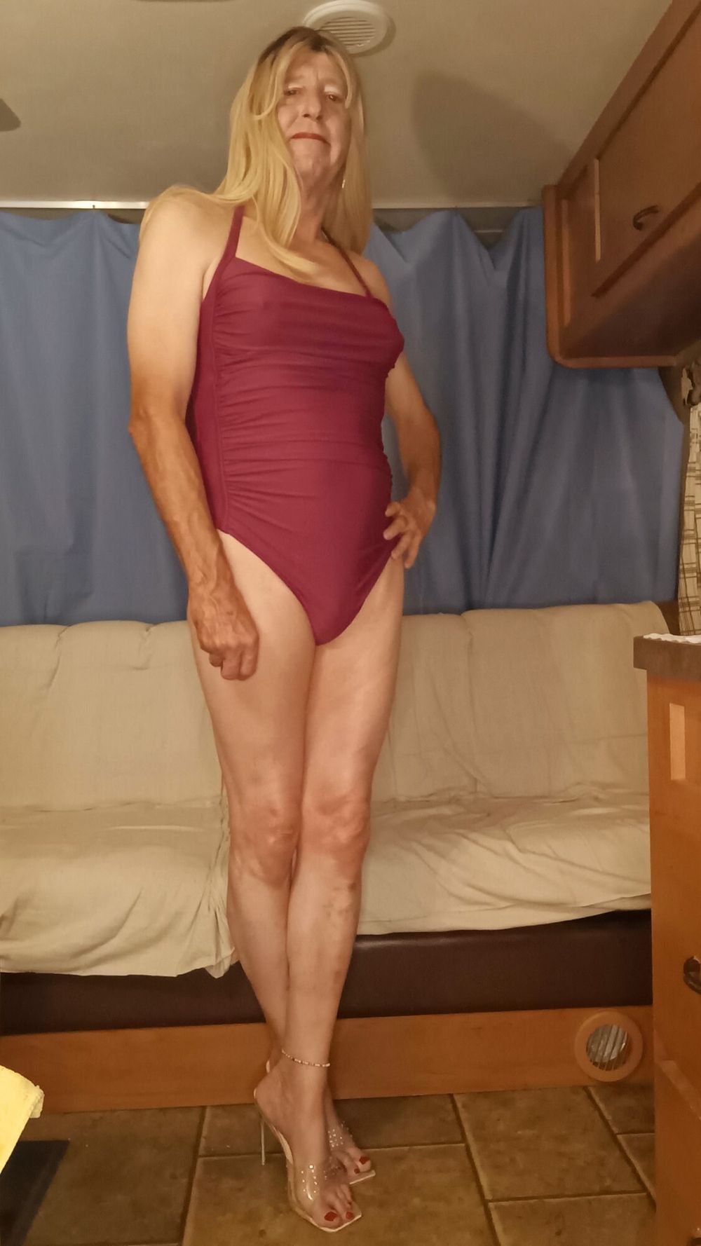 Sissy Anne Dru Brown Modelling Her New Swimsuit #5