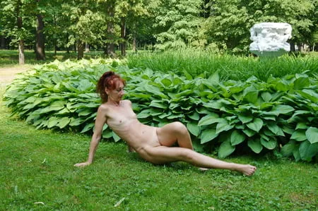 naked in the grass         