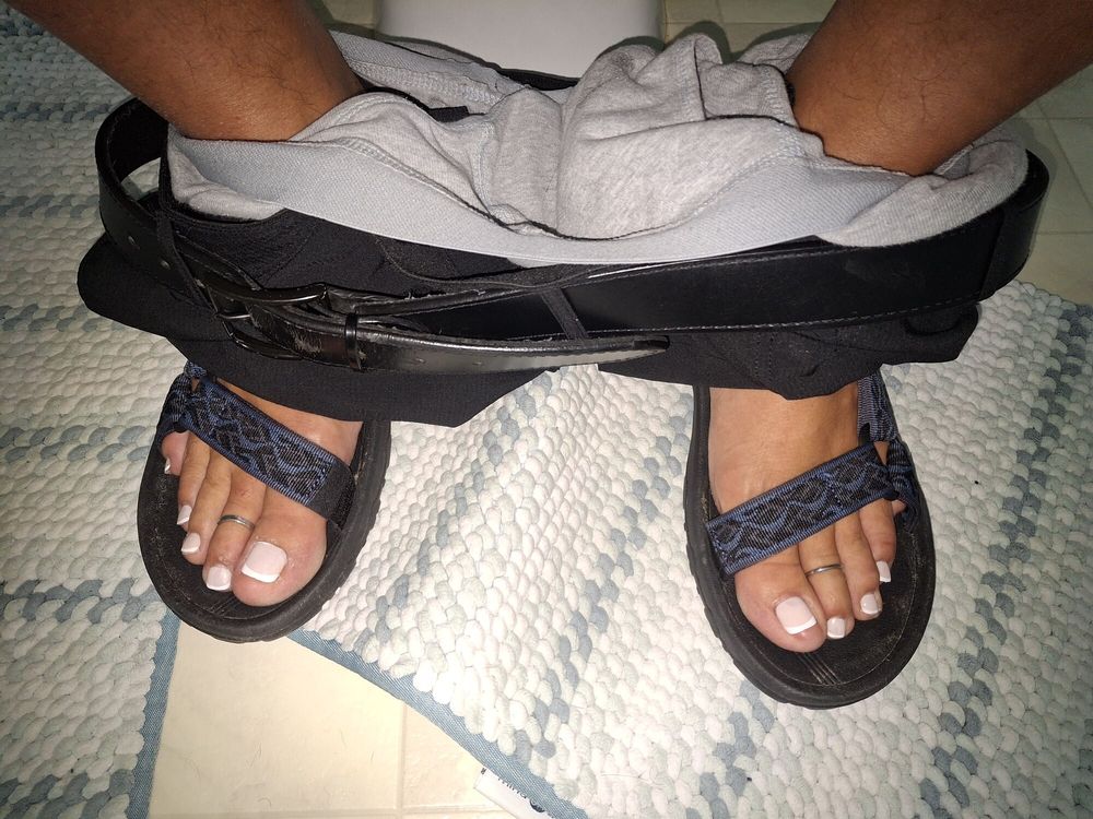 Sandals, nail polish and toe rings #36