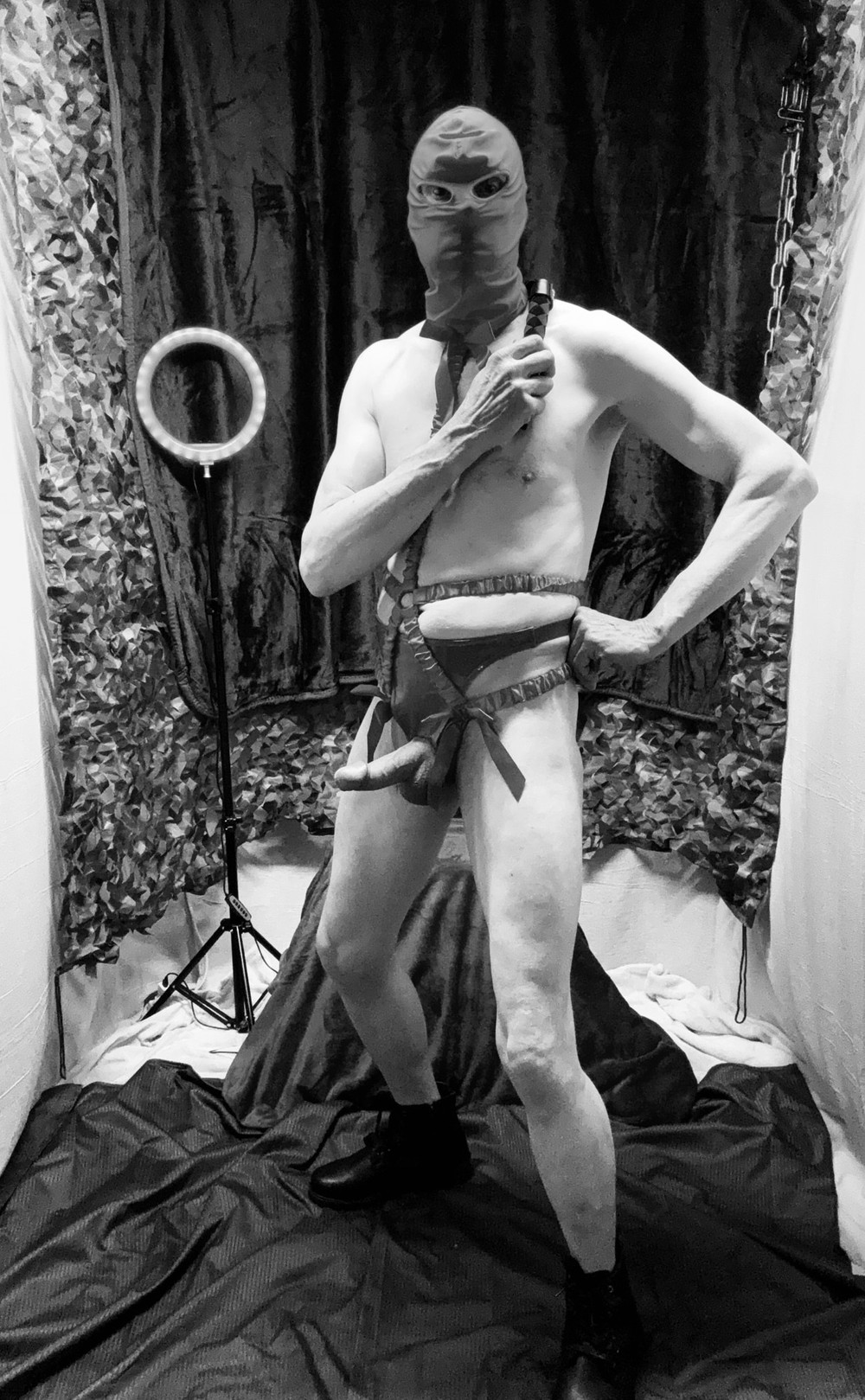 Kinky Cock Show In Black And White #12