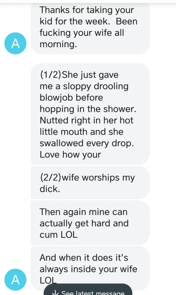 cuckold texts from wife's boyfriend