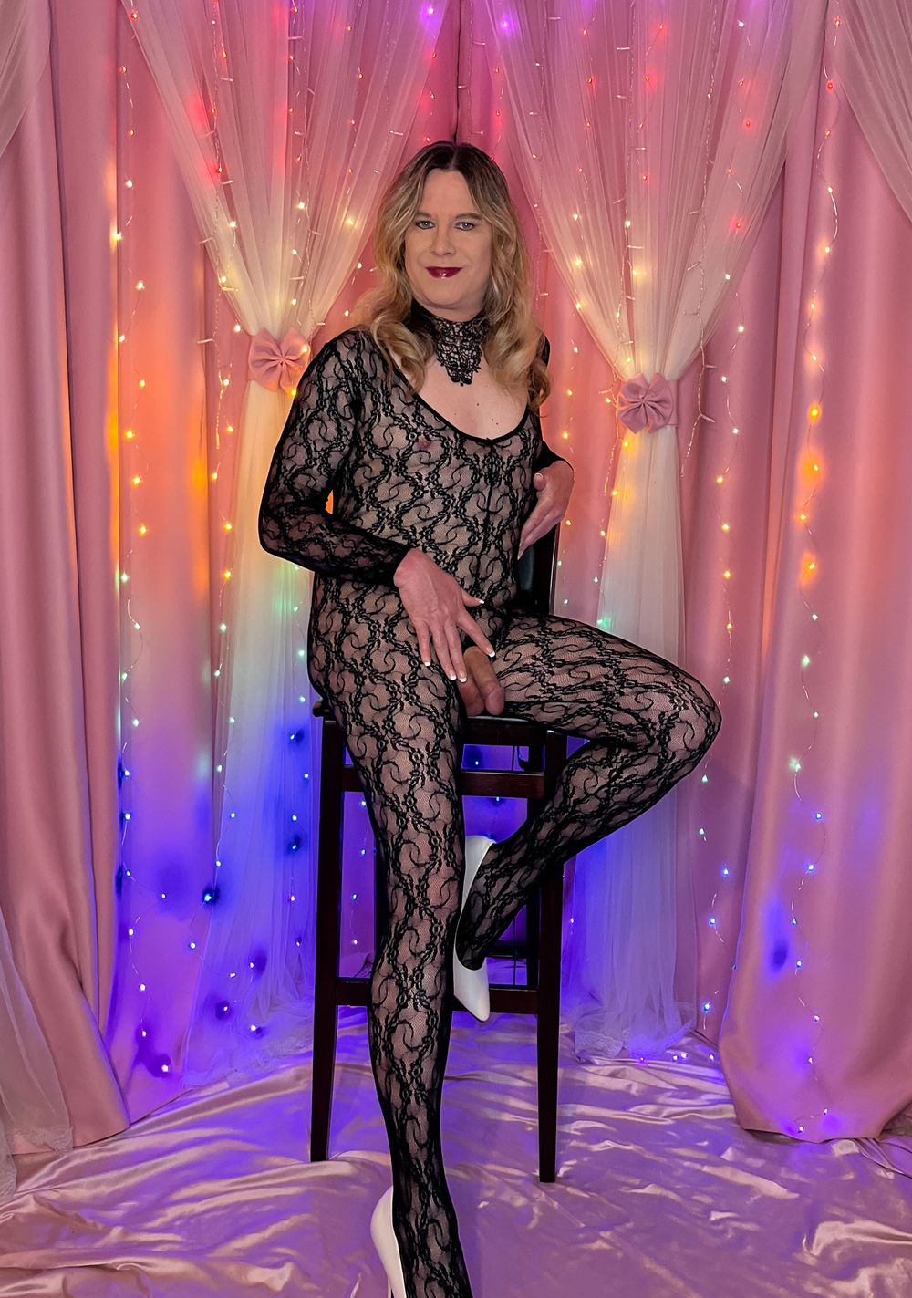 Joanie - Black Lace Bodystocking #49