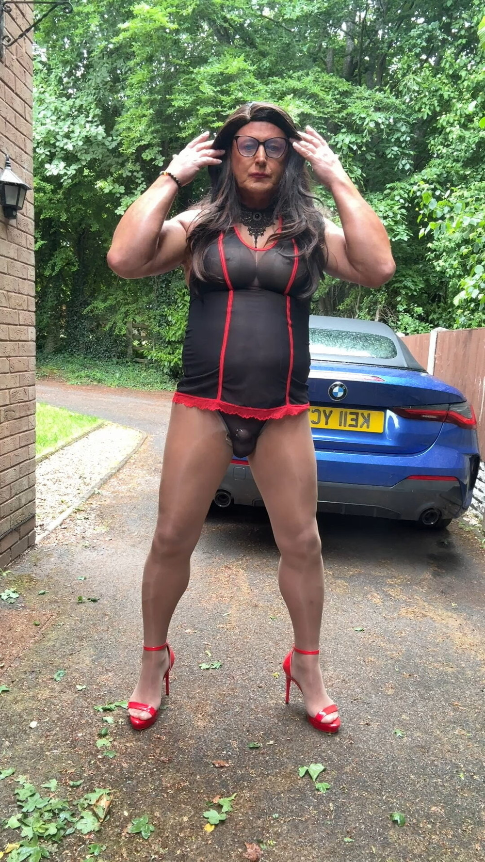 Sexy Crossdresser Kellycd2022 in sexy outfit and pantyhose  #2