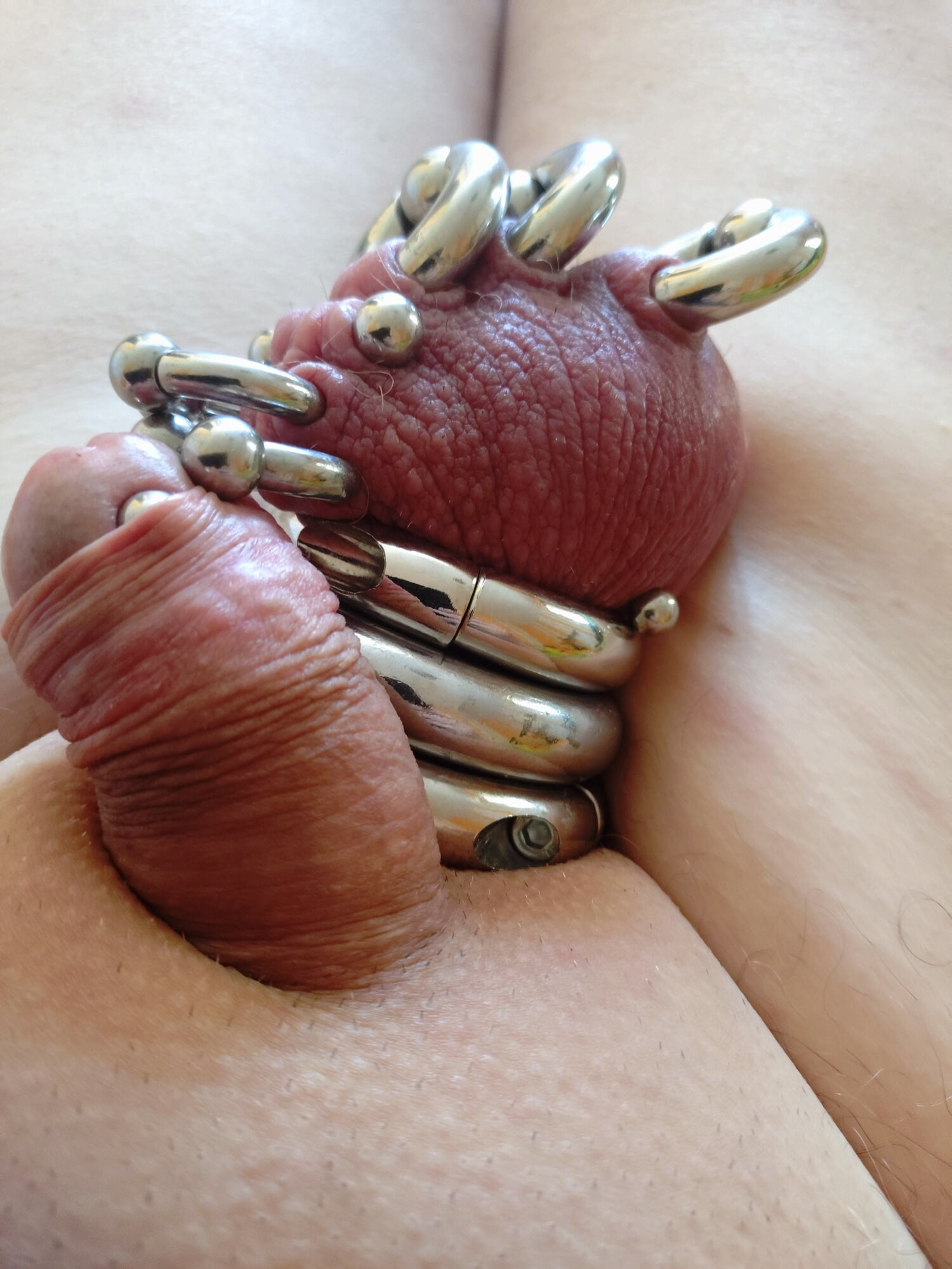 8 piercings and 3 cock rings
