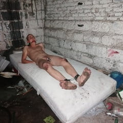 Gay slave tied nigh in Abandoned places 