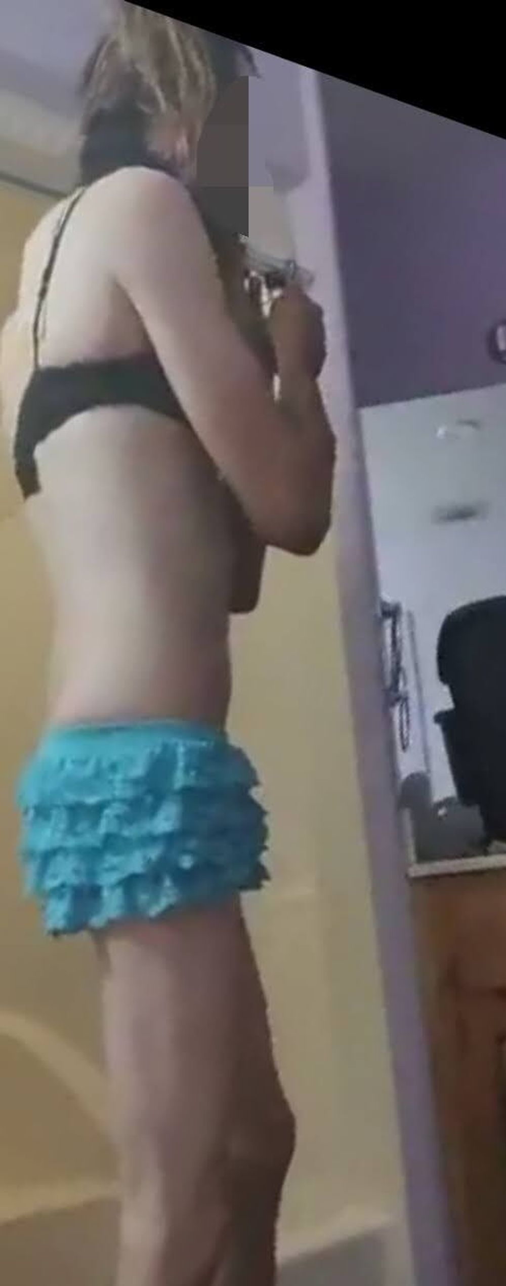 Mostly ass shots trying on clothes #4