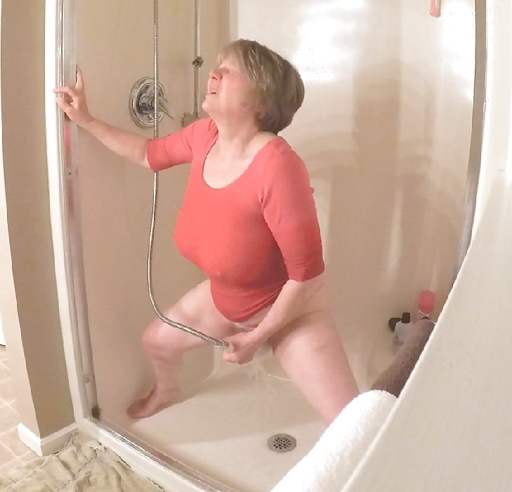 GILF masturbates in wet t-shirt #40